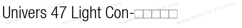 Univers 47 Light Con字体转换